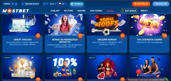Mostbet PL bonusy